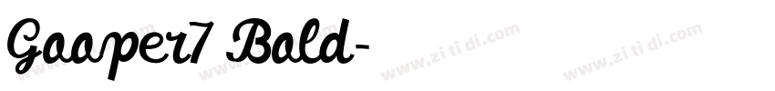 Gooper7 Bold字体转换